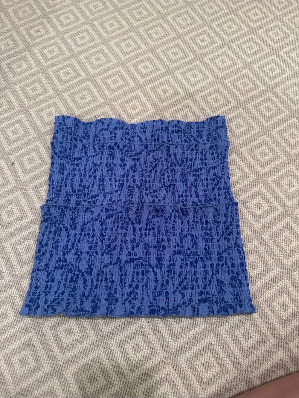 Blue Smocked Tube top